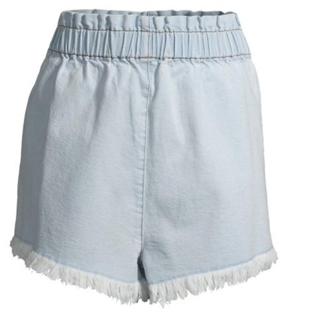 Juniors Material Girl Fray Hem Denim Shorts Size Small 3/5  NWT
